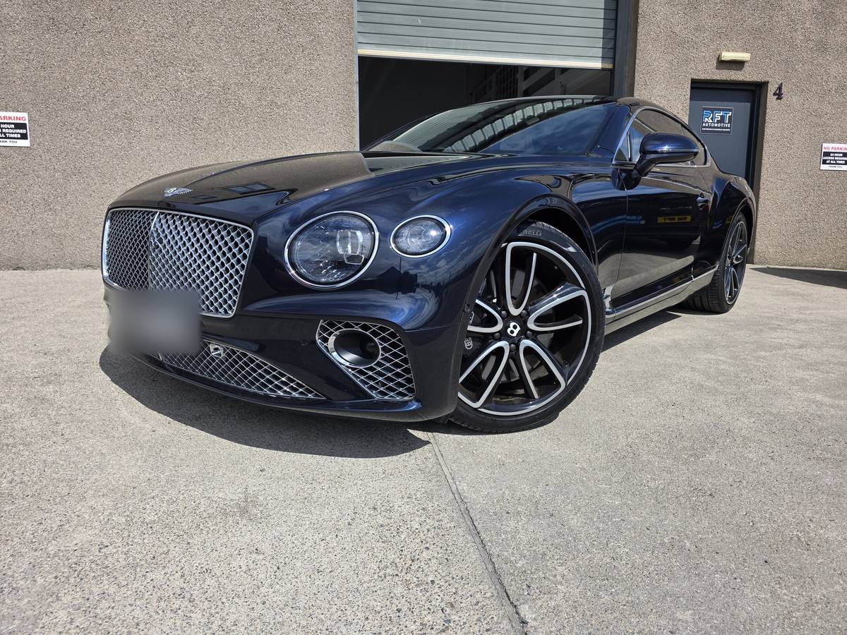 Bentley Continental GT outside the RFT Automotive unit in Newburgh, Ellon